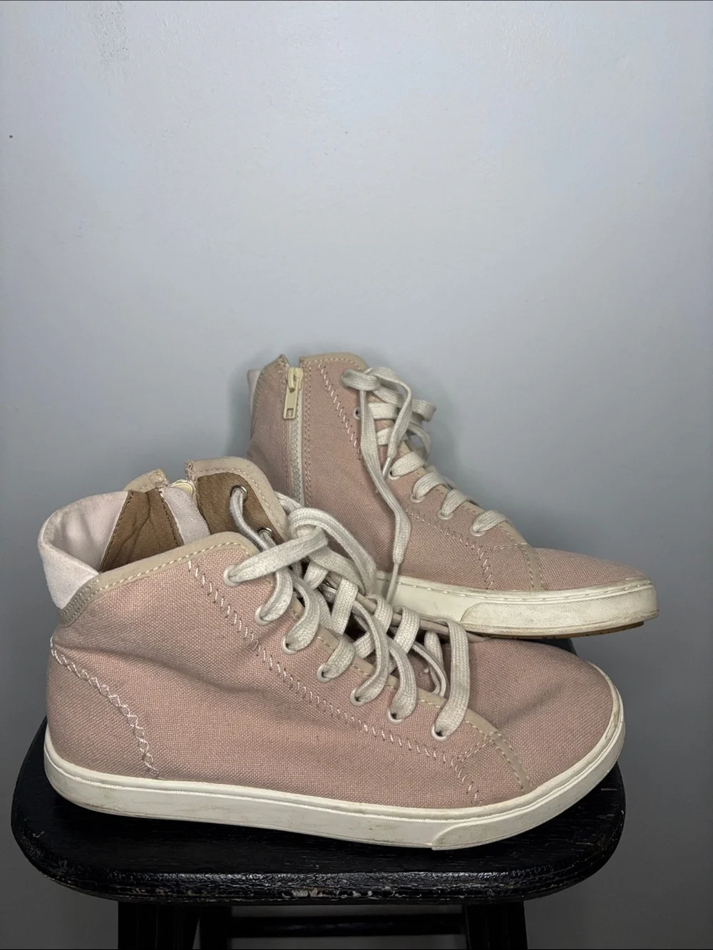 OluKai Women's High-Top Sneakers in Soft Pink